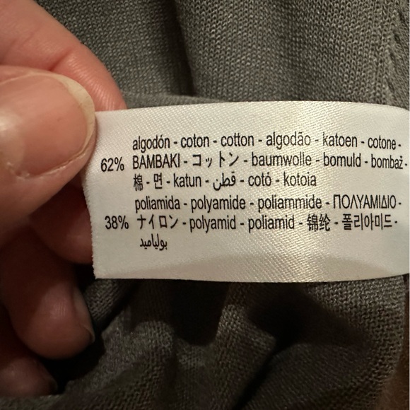 Zara Dark Gray V-Neck Thin Knit Sweater Basic Sz Small - Picture 5 of 5